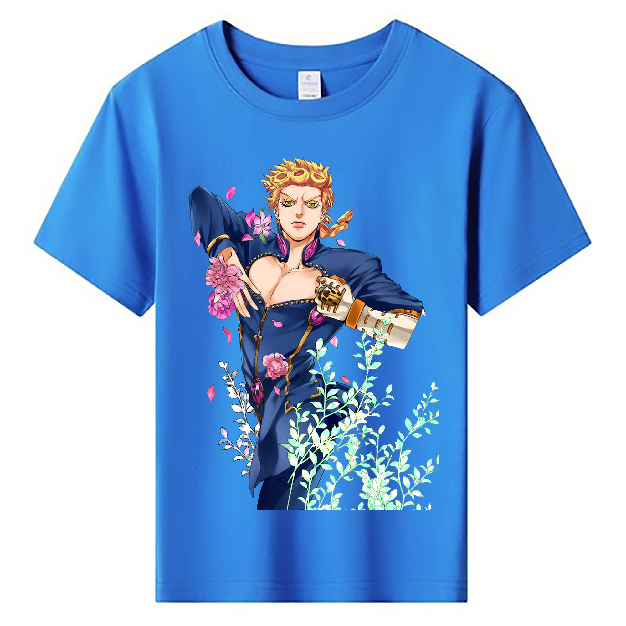 （画像用） ジョジョの奇妙な冒険 ジョルノ?ジョバァーナ JoJo's Bizarre Adventure Giorno Giovanna 綿100％キッズTシャツ（フロントプリント）